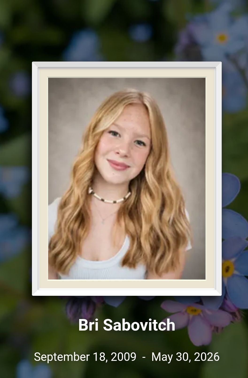 Bri Sabovitch Kawartha Lakes, ON Obituary-Death: 16-Year-Old Briannah "Bri" Sabovitch Of Bobcaygeon Passed Away On May 30